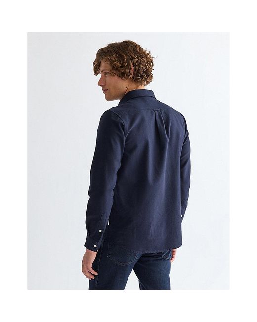 Wrangler Blue Regular Oxford Shirt for men