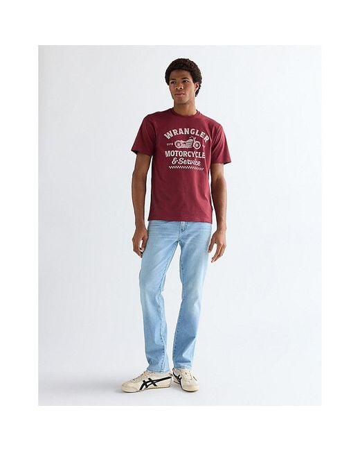 Wrangler Red Regular Americana Tee for men