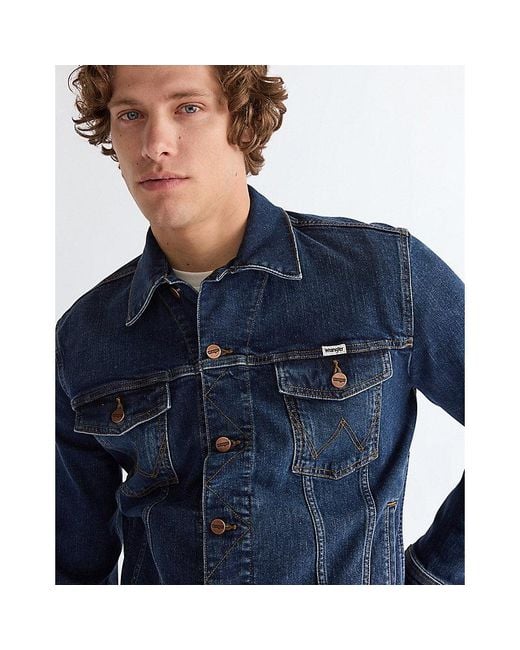 Wrangler Blue Regular Classic Jacket for men