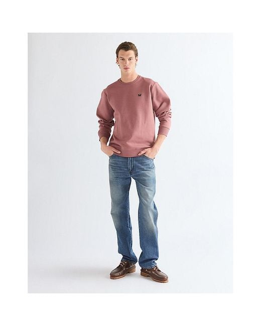 Wrangler Red Regular Sign Off Crew Sweatshirt for men