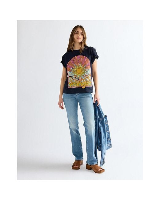 Wrangler Blue Relaxed Girlfriend Tee