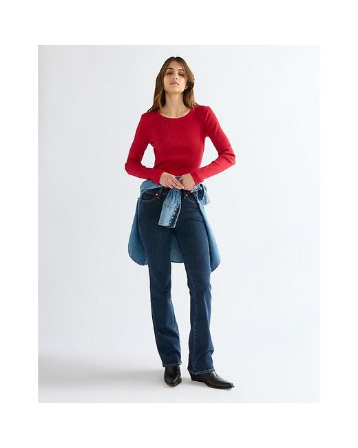 Wrangler Red Slim Variegated Crew Tee