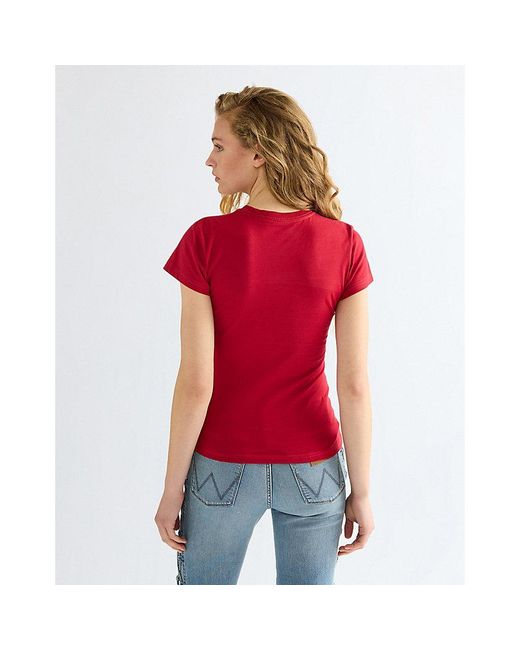 Wrangler Red Slim Shrunken Band Tee
