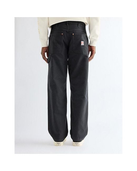 Wrangler Black Relaxed Double Knee Carpenter Trousers Size 28 X32 for men
