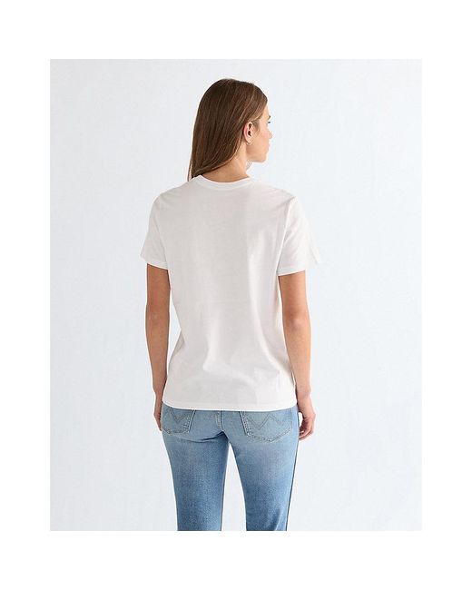Wrangler White Slim Sign Off Tee