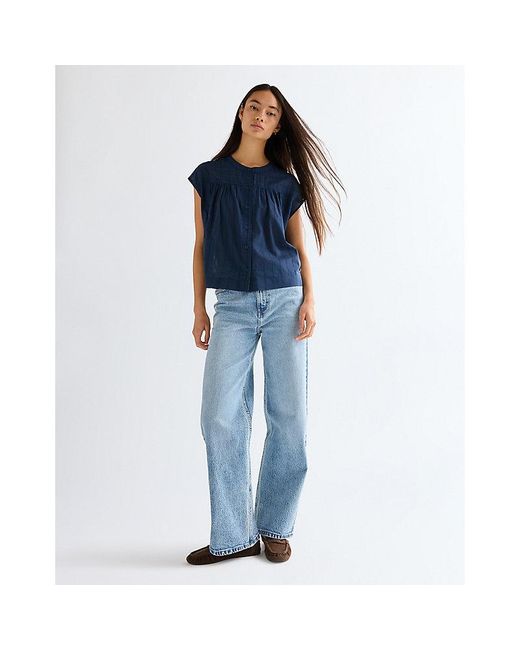 Wrangler Blue Relaxed Drop Shoulder Shirt