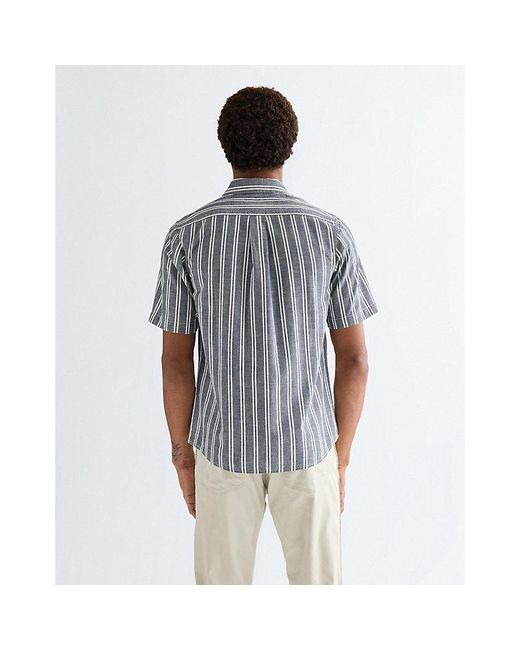 Wrangler Blue Regular Short Sleeve Chambray Shirt for men