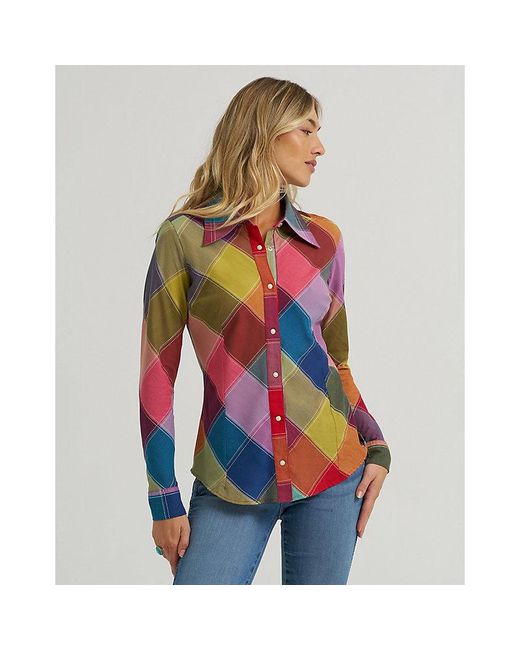 Wrangler Red X Lainey Wilson Harlequin Shirt