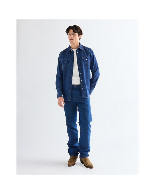 Wrangler Blue Regular Western Shirt for men