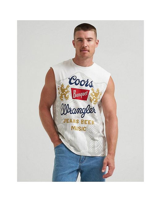 Wrangler Blue X Coors Cut-Off Vintage Tank for men