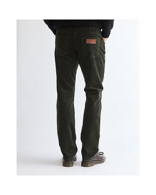 Wrangler Black Greensboro Corduroy Straight Trousers Size 30 X30 for men
