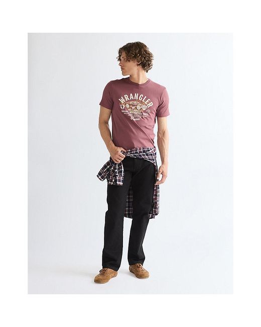 Wrangler Red Regular Americana Tee for men