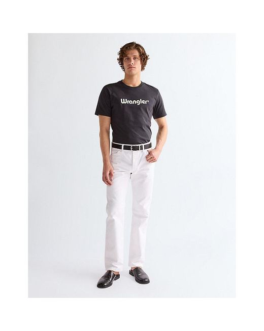 Wrangler White Easy Leather Belt for men