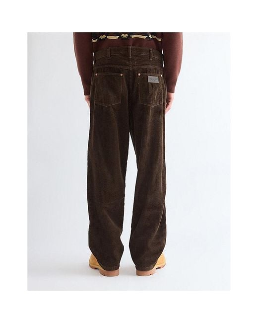 Wrangler Brown Loose Straight Corduroy Trousers Size 28 X32 for men