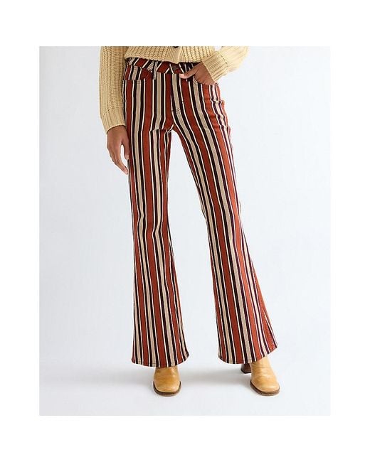 Wrangler Red Montana Flare Trousers Size 24 X32