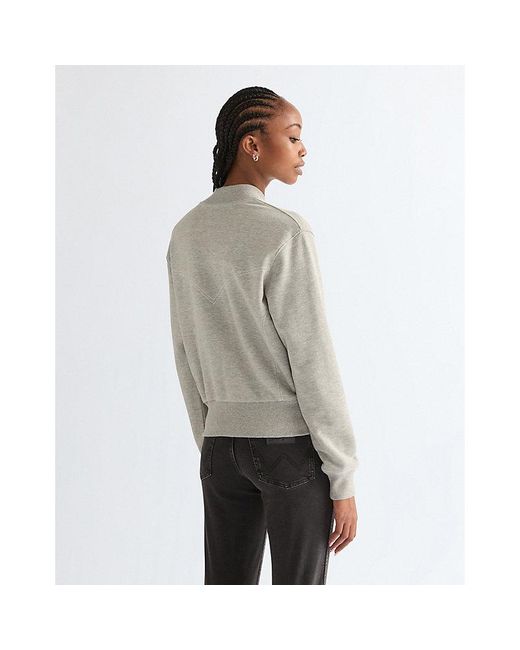Wrangler Gray Regular Aviator Sweatshirt