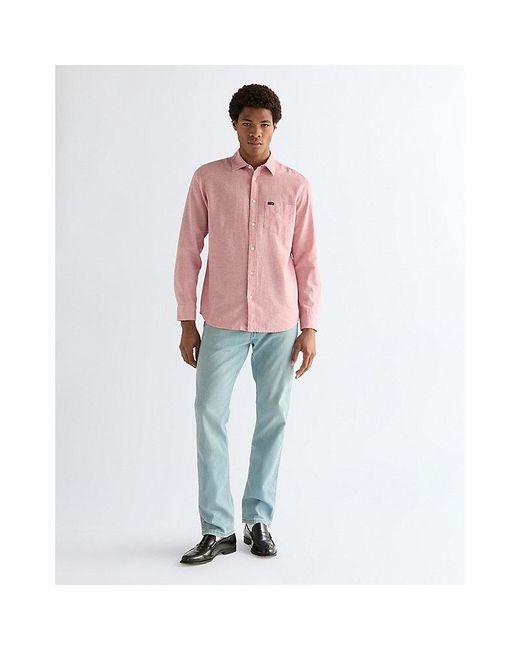 Wrangler Pink Regular 1 Pocket Shirt for men