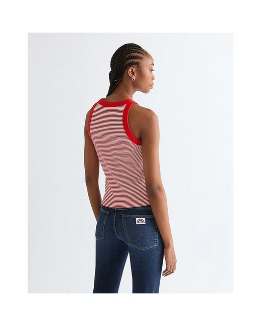 Wrangler Red Slim Ringer Tank