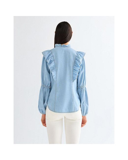 Wrangler Blue Slim Romance Lightweight Blouse