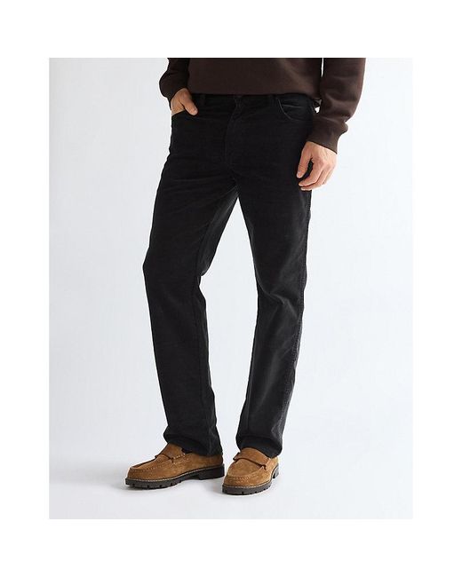 Wrangler Black Texas Straight Corduroy Trousers Size 30 X32 for men