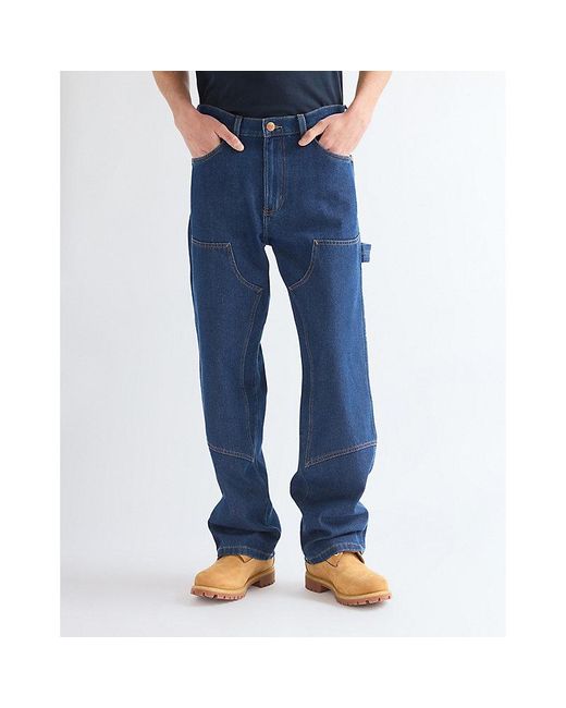 Wrangler Blue Relaxed Double Knee Carpenter Trousers Size 28 X32 for men
