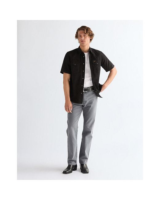Wrangler Black Regular Short Sleeve Western Shirt for men