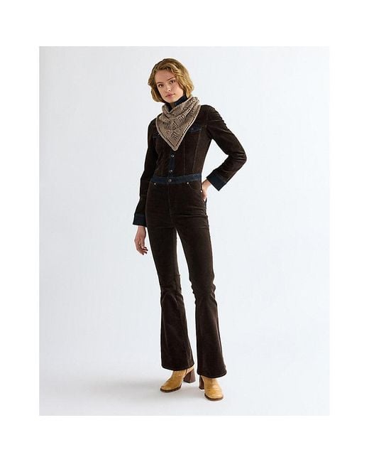 Wrangler Brown Wool Bandana Scarf