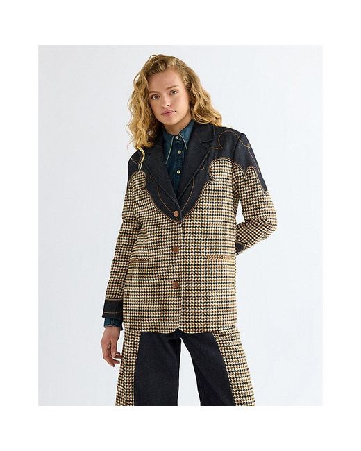 Wrangler Multicolor Regular Houndstooth Blazer