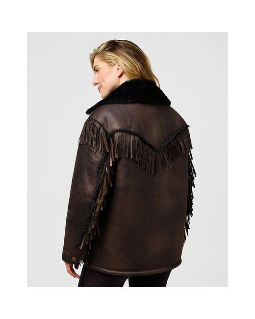 Wrangler Black Relaxed Fringe Wrange Jacket