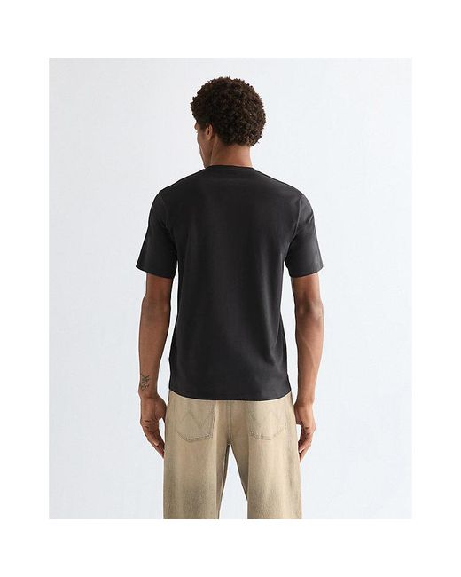 Wrangler Black Regular Embroidery Tee for men