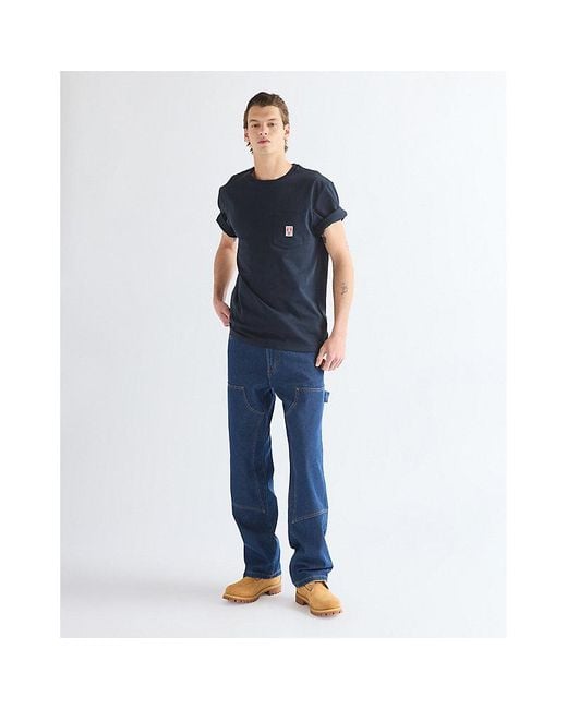 Wrangler Blue Relaxed Pocket Tee for men