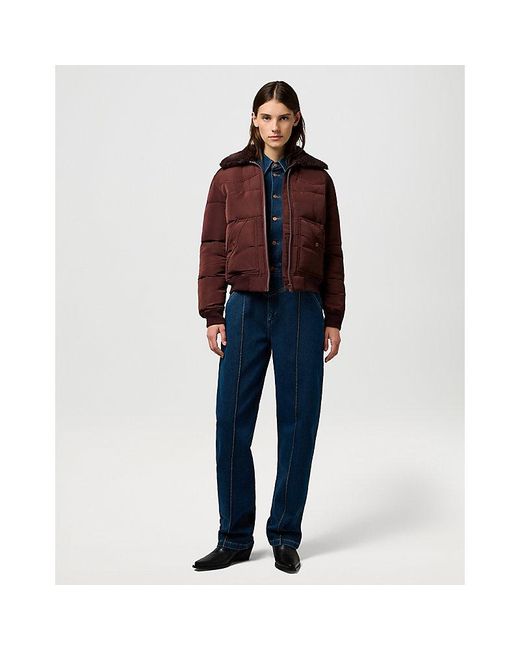 Wrangler Red Regular Western Puffer