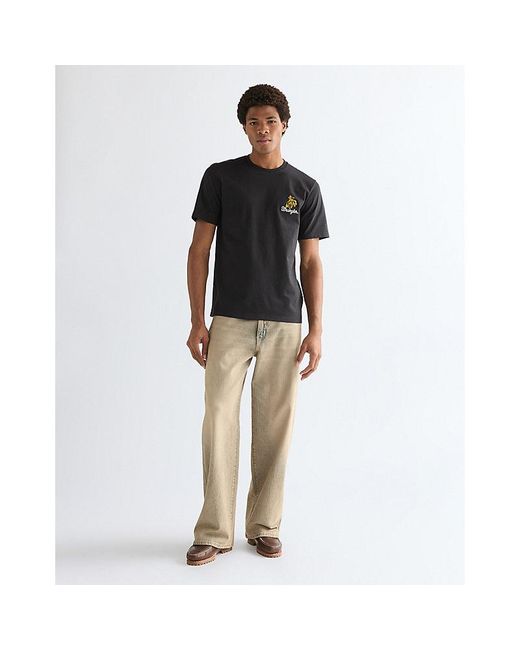 Wrangler Black Regular Embroidery Tee for men