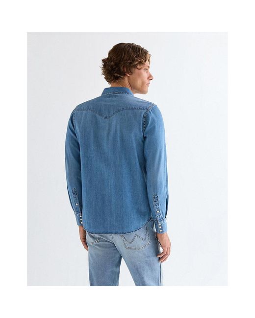 Wrangler Blue Regular Western Shirt for men