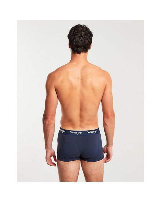 Wrangler Blue 3-Pack Trunks Ruby Mix for men