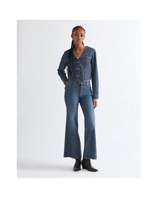 Wrangler Blue Slim Lightweight Bolero Jacket