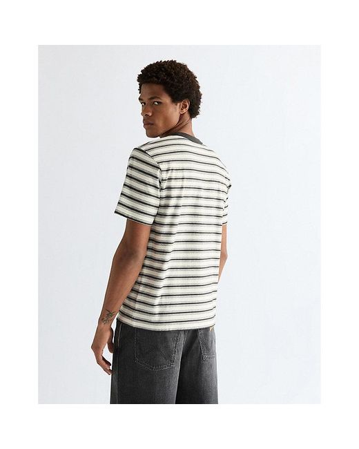 Wrangler White Regular Stripe Tee for men