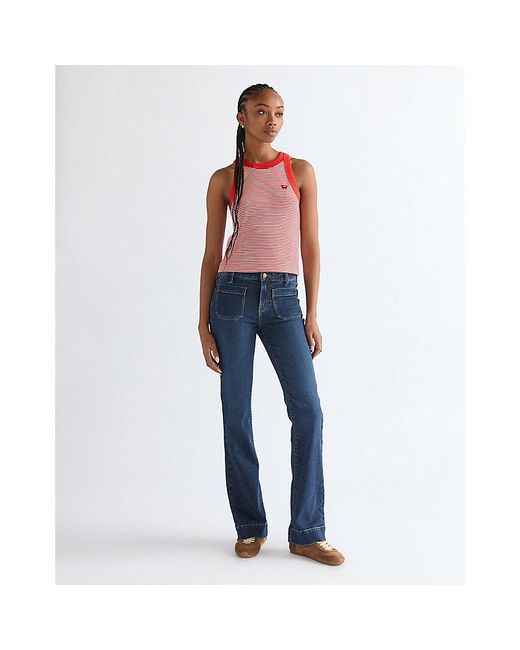 Wrangler Red Slim Ringer Tank
