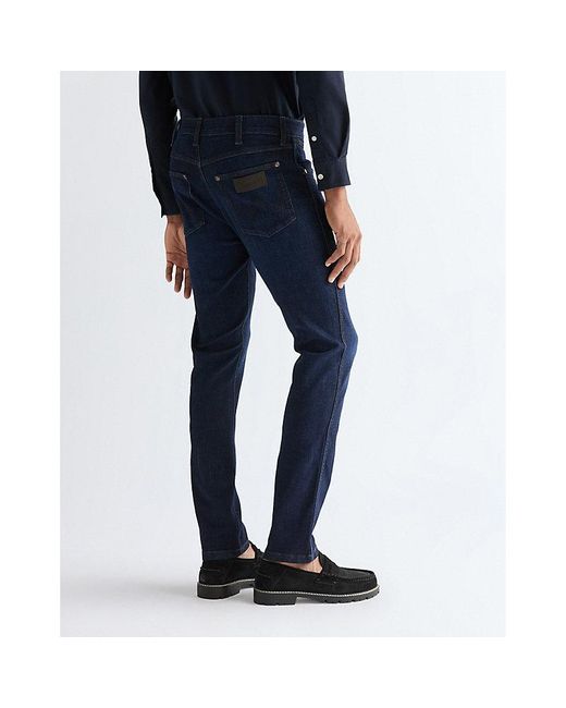 Wrangler Blue Larston Slim Tapered High Stretch Jean Size 28 X32 for men
