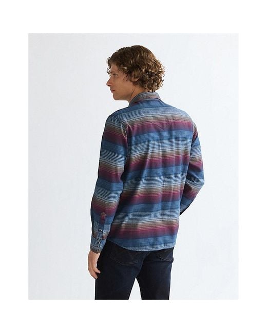 Wrangler Blue Regular Western Shirt for men
