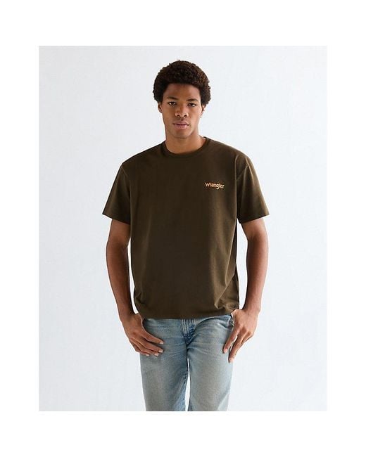 Wrangler Brown Vintage Tee for men