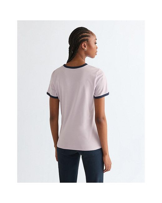 Wrangler White Slim Ringer Tee