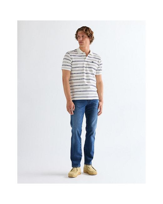 Wrangler Gray Regular Stripe Polo Shirt for men