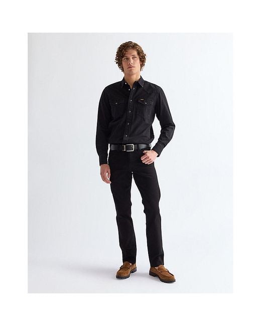 Wrangler Black Two-Sided Leather Belt for men