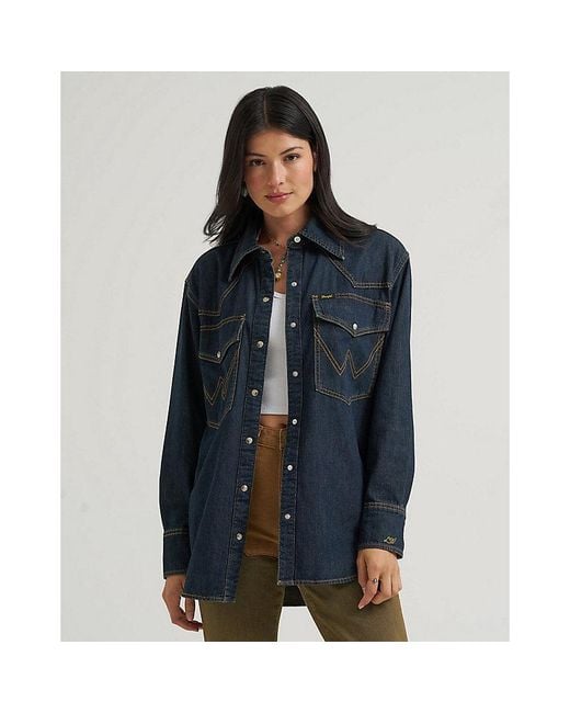 Wrangler Blue Lainey Wilson X Boyfriend Shirt