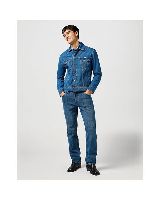 Wrangler Blue Regular Classic Denim Jacket for men