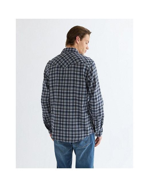 Wrangler Blue Regular Western Shirt for men