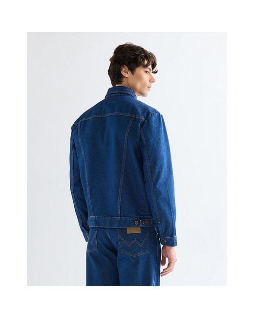 Wrangler Blue Regular Cowboy Cut Jacket for men