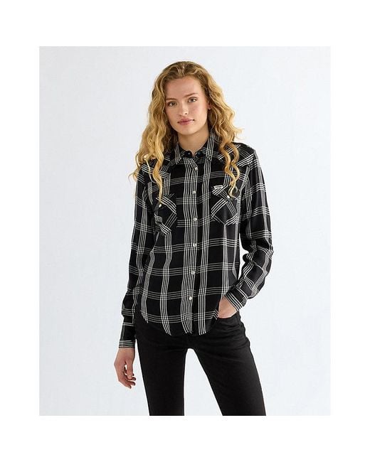 Wrangler Black Slim Western Shirt