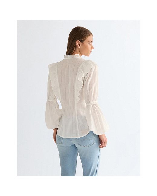 Wrangler White Slim Romance Blouse